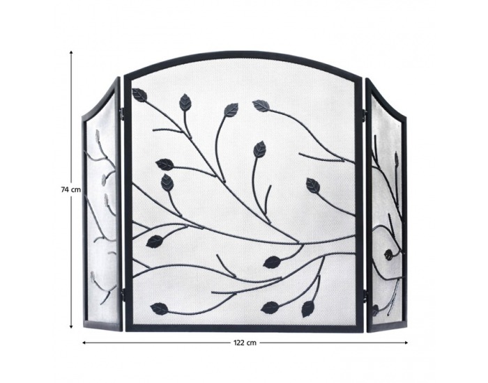 Krbový paravan Sonajin - čierna