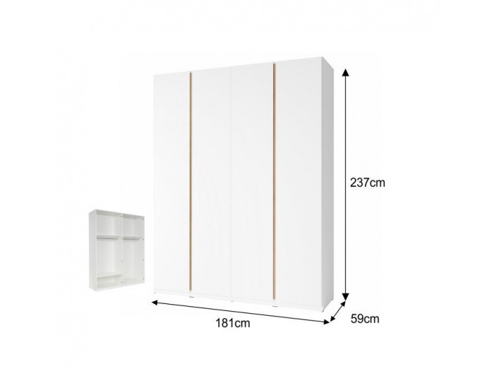 Spálňa Pietro - biela / dub divoký