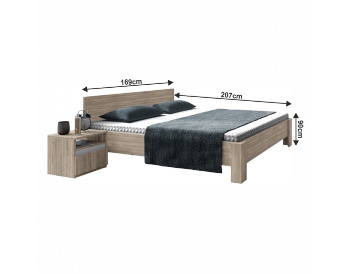 Spálňová zostava Mediolan 2 New - dub sonoma / biela