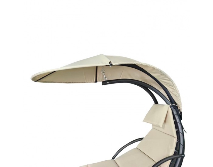 Hojdacie kreslo so strieškou Spavin 2 New - béžová / čierna