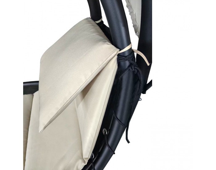 Hojdacie kreslo so strieškou Spavin 2 New - béžová / čierna