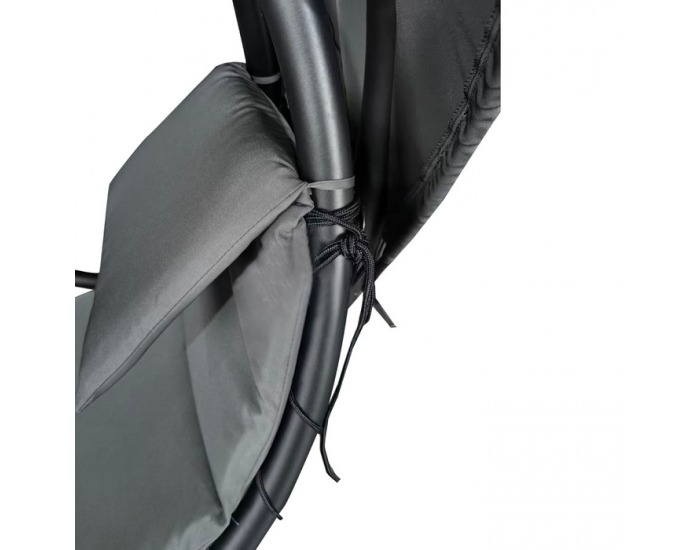 Hojdacie kreslo so strieškou Spavin 2 New - sivá / čierna