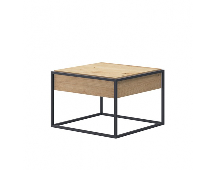 Obývacia izba Spring - dub artisan / biela / grafit / čierna