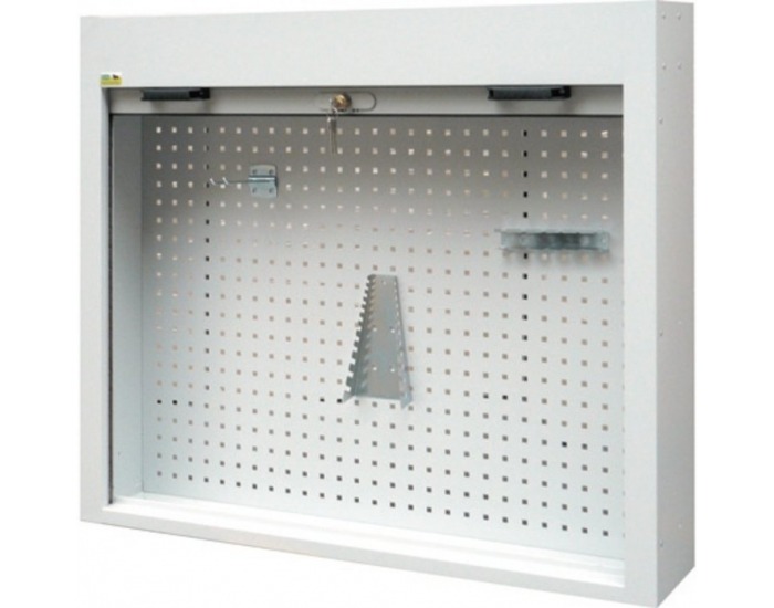 Roletová nadstavba k pracovnému stolu na zamykanie SS02 - svetlosivá