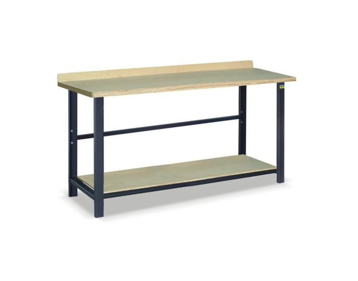 Pracovný stôl s jednou policou SS02L/PL135 - grafit