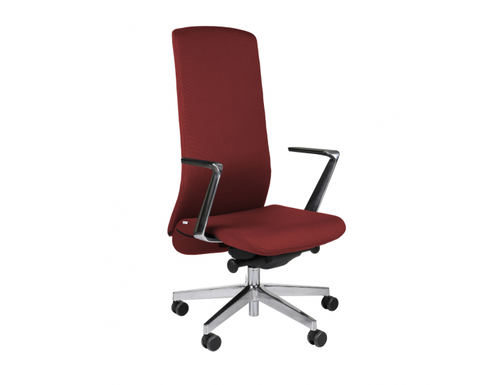 Kancelárska stolička s podrúčkami Starmit AL1 - bordová / chróm