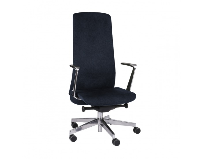 Kancelárska stolička s podrúčkami Starmit AL1 - čierna / chróm