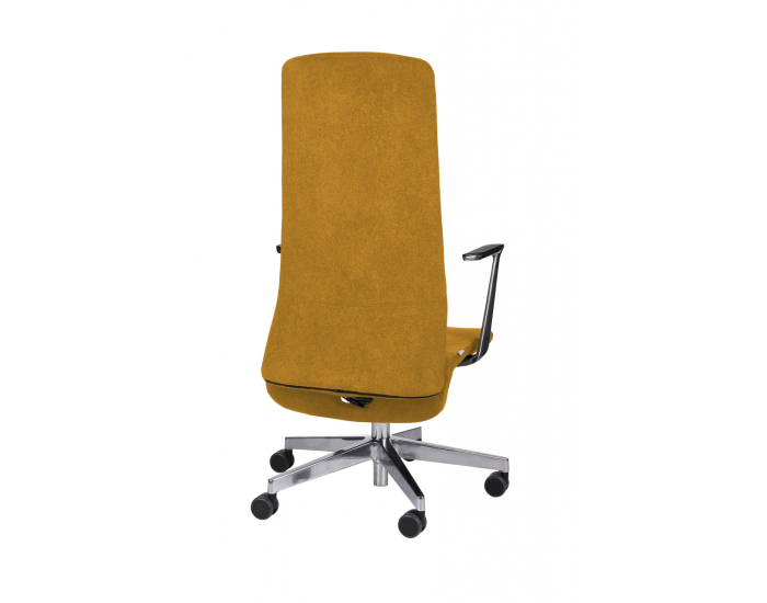 Kancelárska stolička s podrúčkami Starmit AL1 - horčicová / chróm