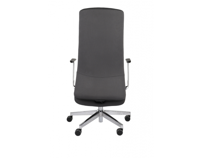Kancelárska stolička s podrúčkami Starmit AL1 - tmavosivá (Flex 09) / chróm
