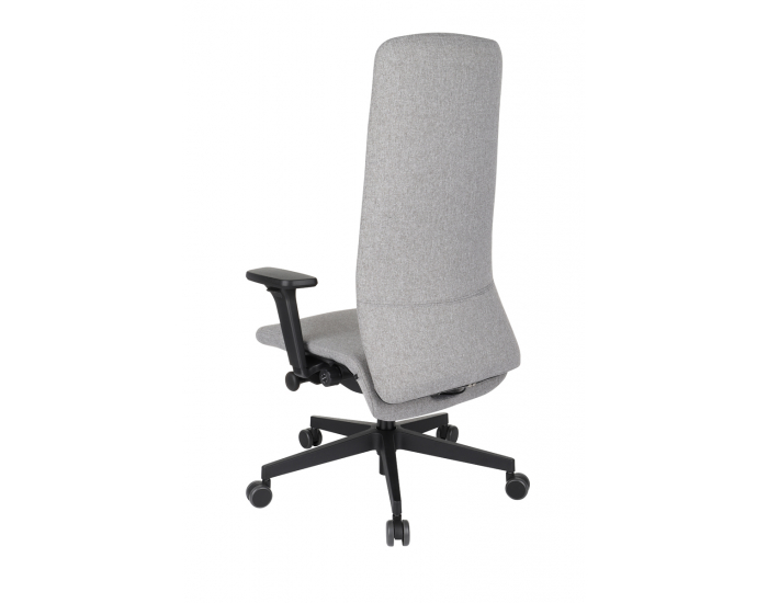 Kancelárska stolička s podrúčkami Starmit B - sivá (Medley 05) / čierna