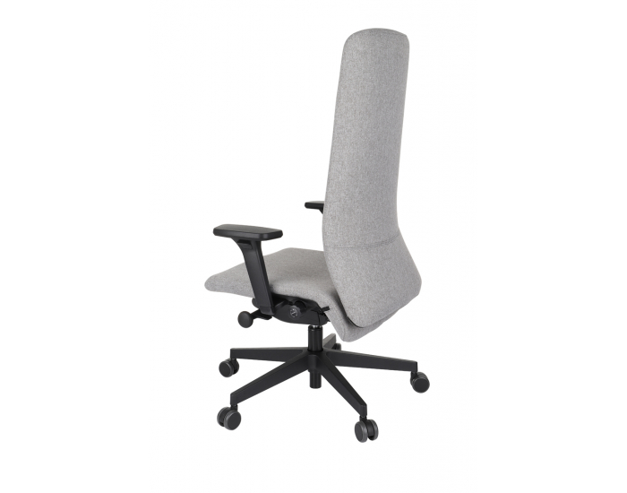 Kancelárska stolička s podrúčkami Starmit B - sivá (Medley 05) / čierna