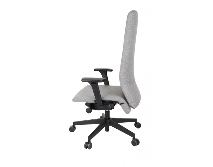 Kancelárska stolička s podrúčkami Starmit B - sivá (Medley 05) / čierna