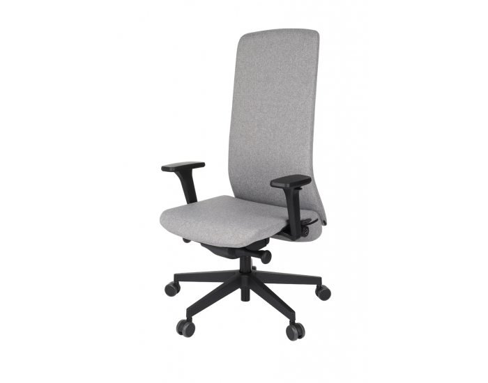 Kancelárska stolička s podrúčkami Starmit B - sivá (Medley 05) / čierna