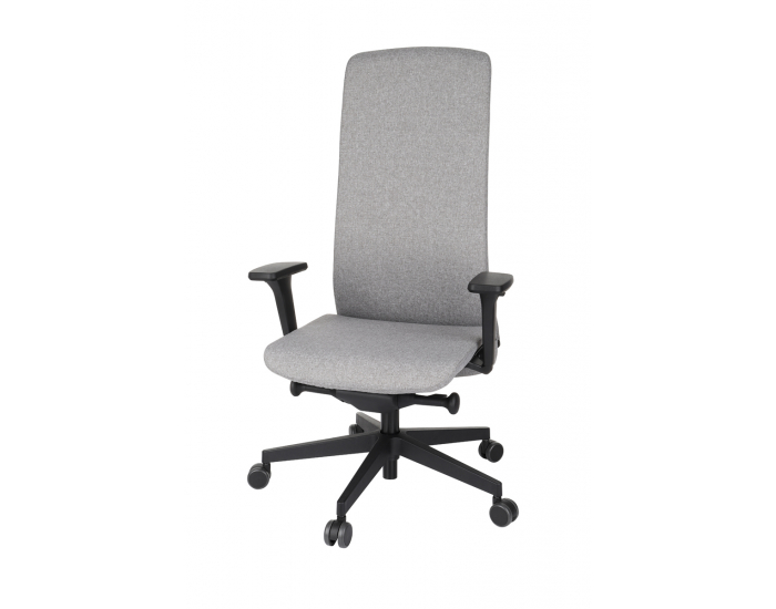 Kancelárska stolička s podrúčkami Starmit B - sivá (Medley 05) / čierna