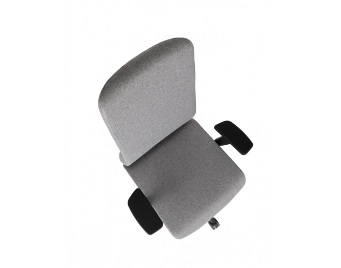 Kancelárska stolička s podrúčkami Starmit B - sivá (Medley 05) / čierna