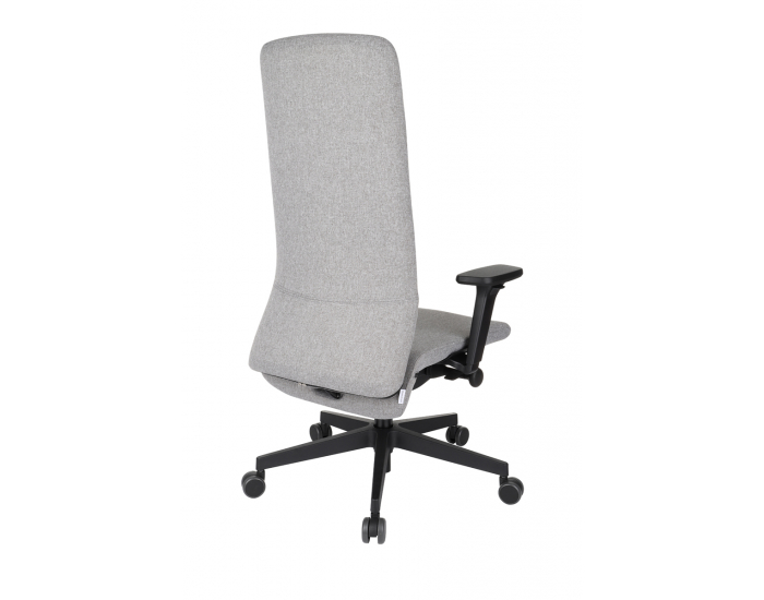 Kancelárska stolička s podrúčkami Starmit B - sivá (Medley 05) / čierna