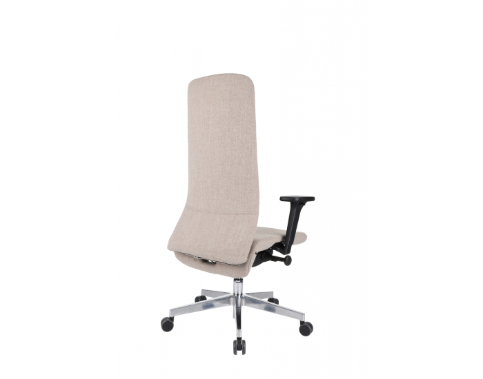 Kancelárska stolička s podrúčkami Starmit B - svetlohnedá / chróm