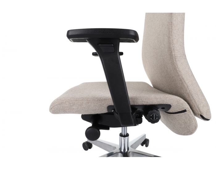 Kancelárska stolička s podrúčkami Starmit B - svetlohnedá / chróm