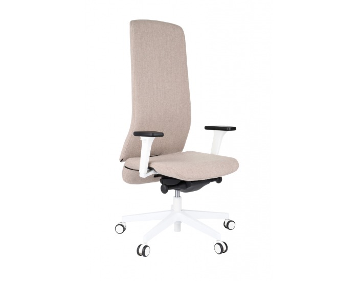 Kancelárska stolička s podrúčkami Starmit W - svetlohnedá / biela