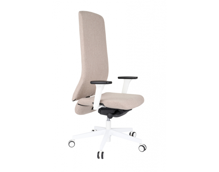 Kancelárska stolička s podrúčkami Starmit W - svetlohnedá / biela