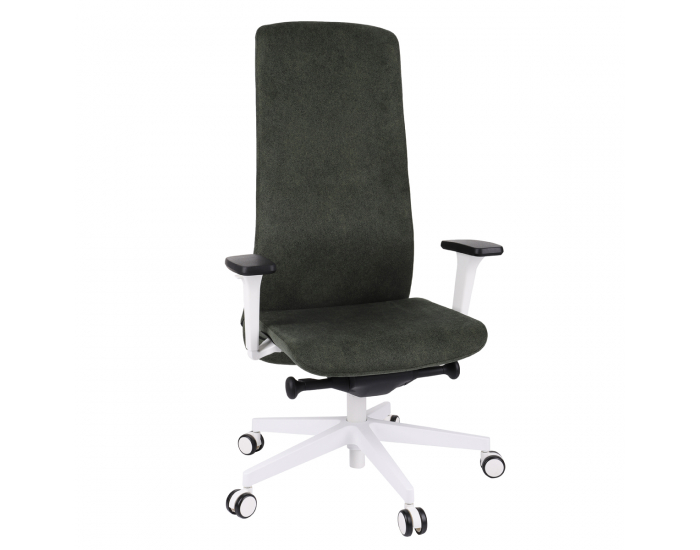 Kancelárska stolička s podrúčkami Starmit W - tmavosivá (Strong 04) / biela