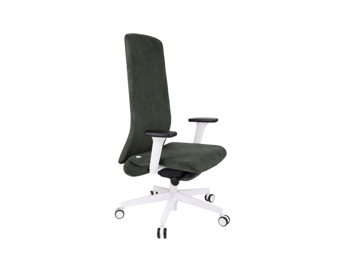 Kancelárska stolička s podrúčkami Starmit W - tmavosivá (Strong 04) / biela