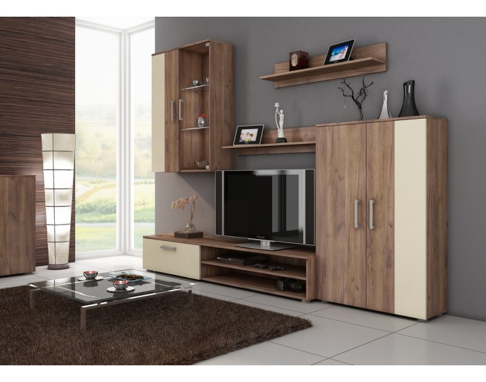 Šatníková skriňa Stella STE-05 2D - craft tobaco / krémová