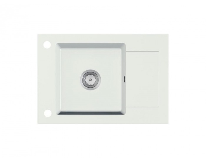 Granitový kuchynský drez Stema 61,5x43,5 cm - biela