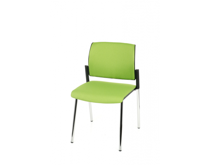 Konferenčná stolička Steny - zelená / čierna / chróm