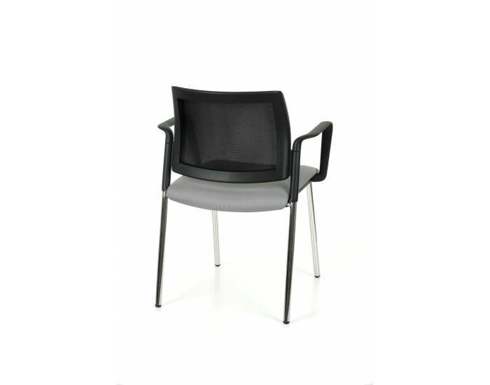 Konferenčná stolička s podrúčkami Steny Net Arm - sivá / čierna / chróm