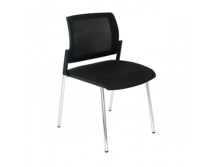 Konferenčná stolička Steny Net - čierna / chróm