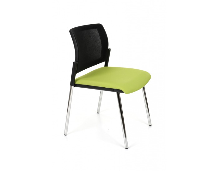 Konferenčná stolička Steny Net - zelená / čierna / chróm