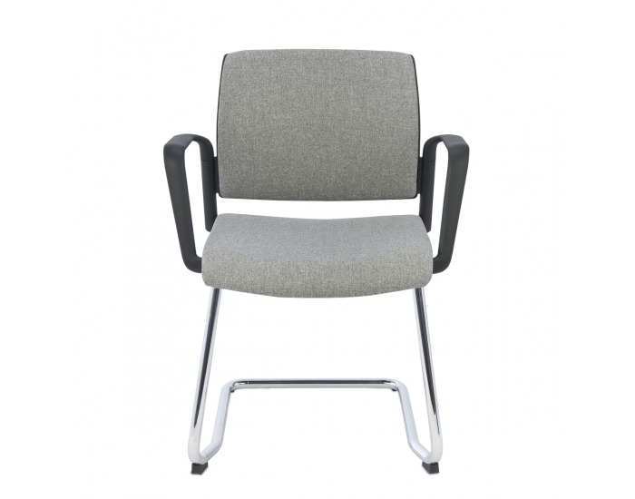 Konferenčná stolička s podrúčkami Steny V Arm - sivá / čierna / chróm