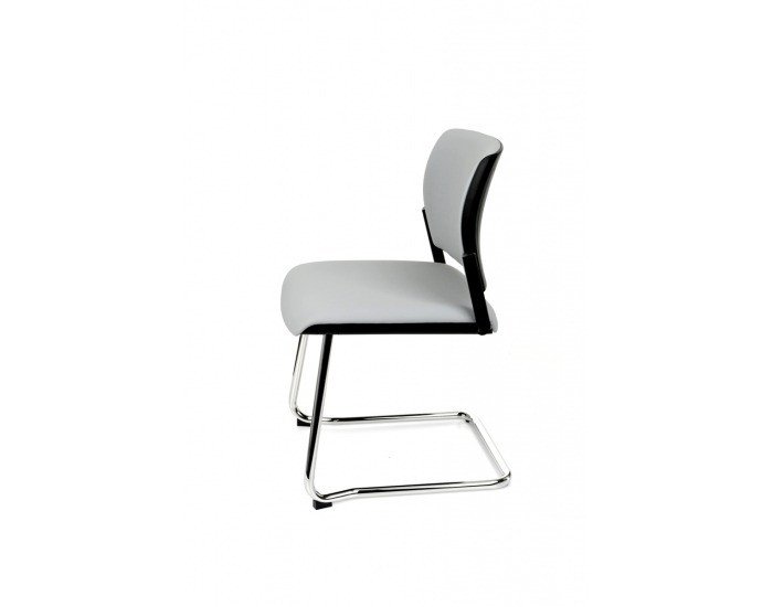 Konferenčná stolička Steny V - sivá / čierna / chróm