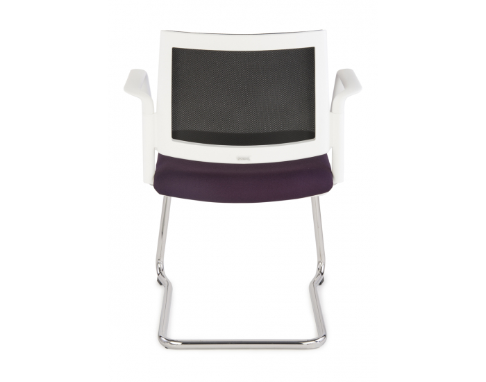 Konferenčná stolička s podrúčkami Steny V Net Arm - fialová / čierna / biela / chróm