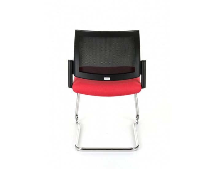 Konferenčná stolička Steny V Net - červená / čierna / chróm