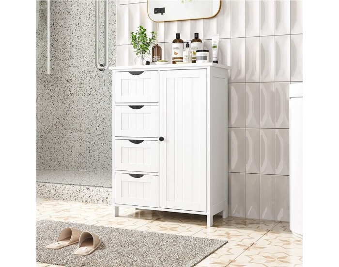 Jednodverová skrinka Stormi - biela