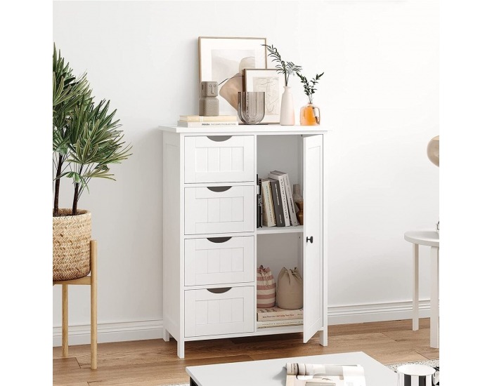 Jednodverová skrinka Stormi - biela