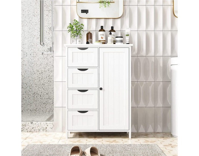 Jednodverová skrinka Stormi - biela