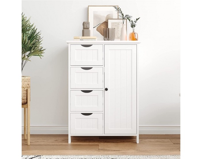 Jednodverová skrinka Stormi - biela