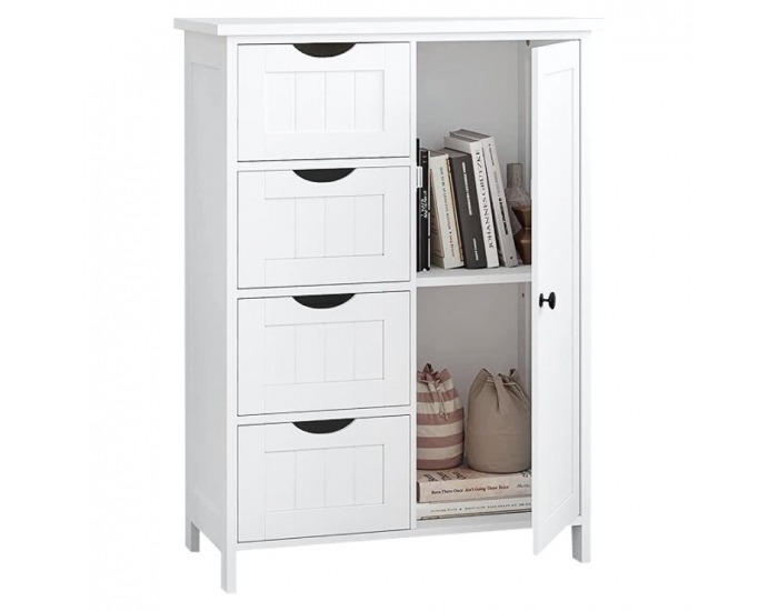 Jednodverová skrinka Stormi - biela