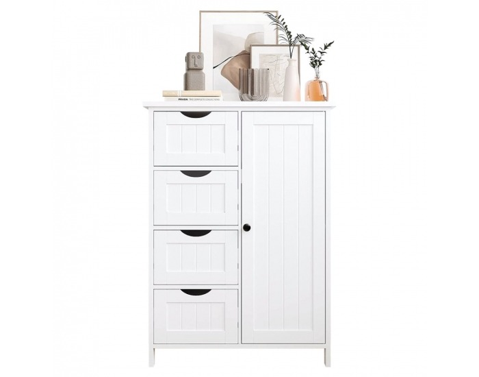 Jednodverová skrinka Stormi - biela