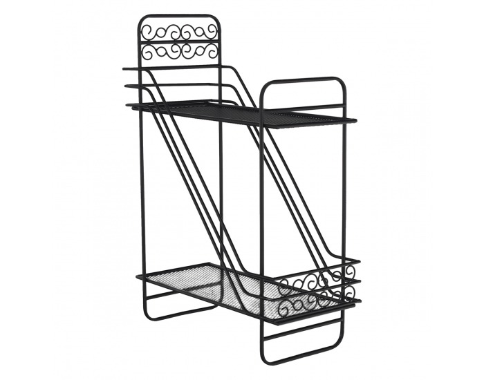 Kovový regál Sulto - čierna