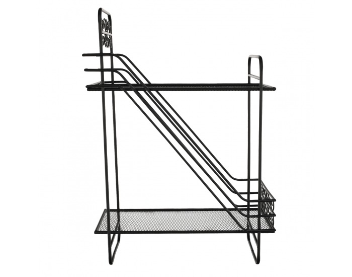 Kovový regál Sulto - čierna