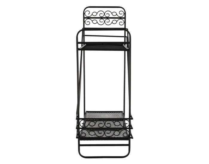 Kovový regál Sulto - čierna