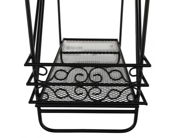 Kovový regál Sulto - čierna
