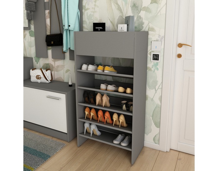 Botník so zásuvkou Suter S3 - antracit