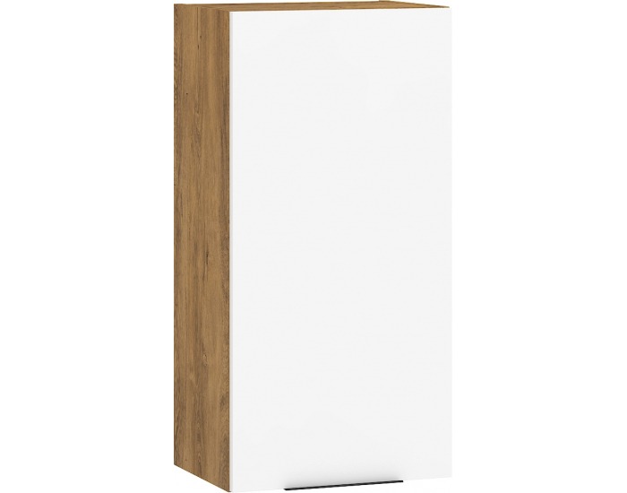 Skrinka na stenu Sven SVN-15 - dub burgundský / biely lesk