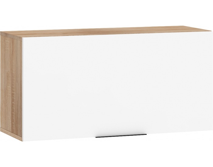 Skrinka na stenu Sven SVN-16 - sonoma svetlá / biely lesk