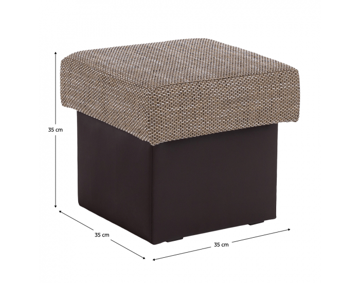 Taburetka T1 - cappuccino / tmavohnedá